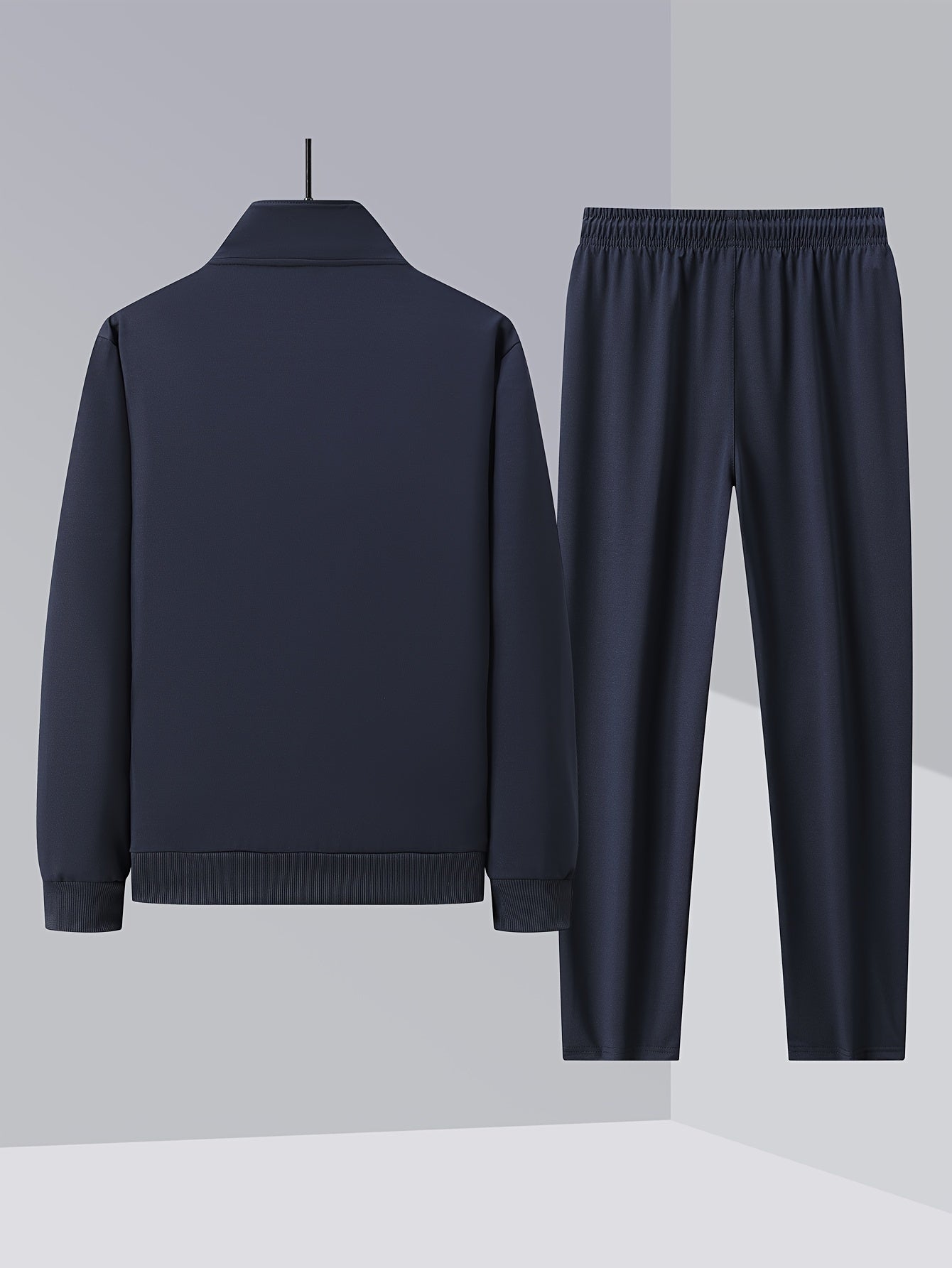 Men'S Casual Zip-Up Jacket And Sweatpants Set for Spring And Autumn Sports