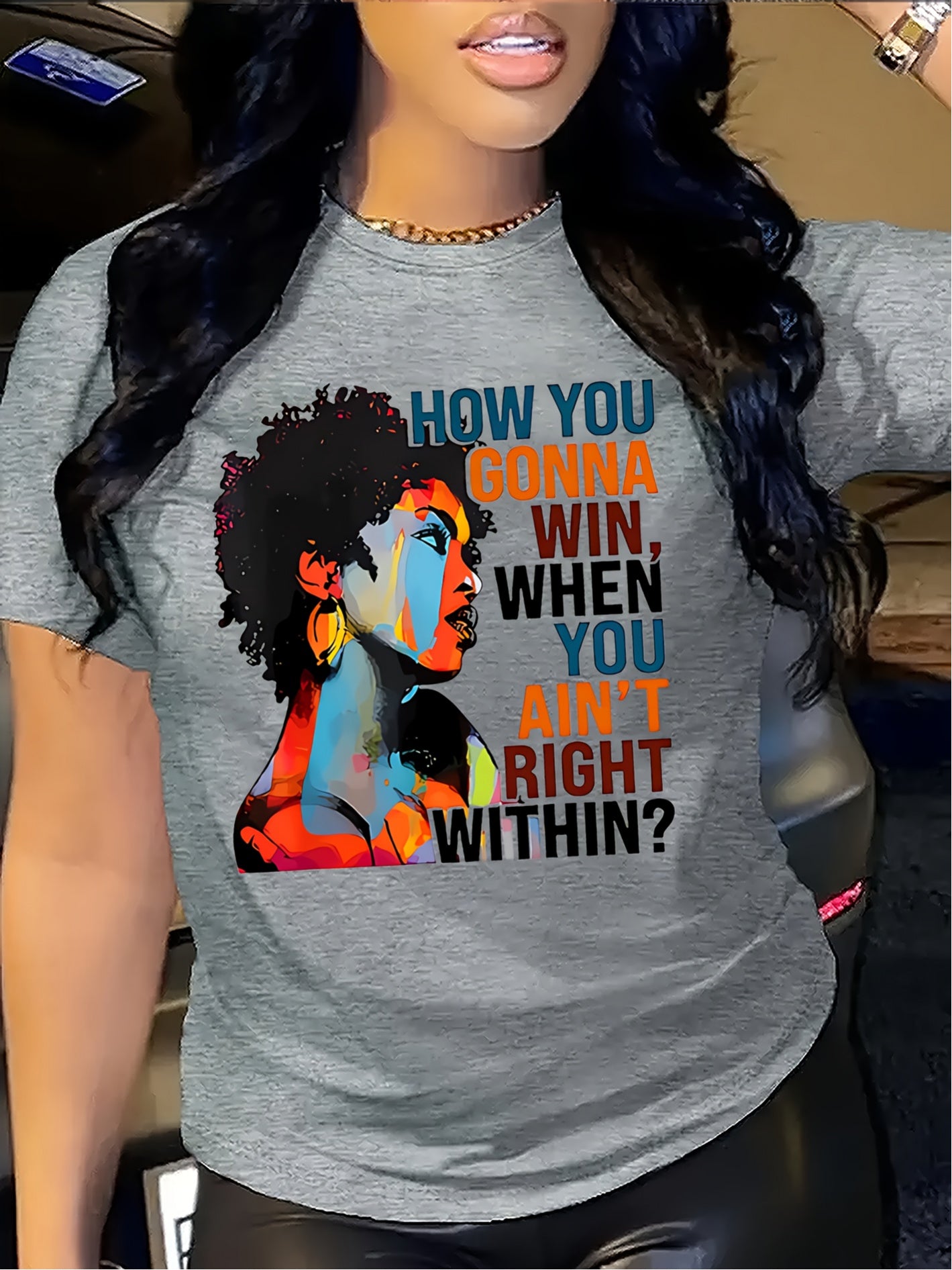 Colorful Graphic Print Casual Round Neck Women'S Short Sleeve Top | Spring/Summer/Fall Season, Crew Neck, Short Sleeve, Pullover Style