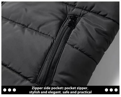 Men's Stand Collar Zip Vest - Zipper Pockets and Warm Layering