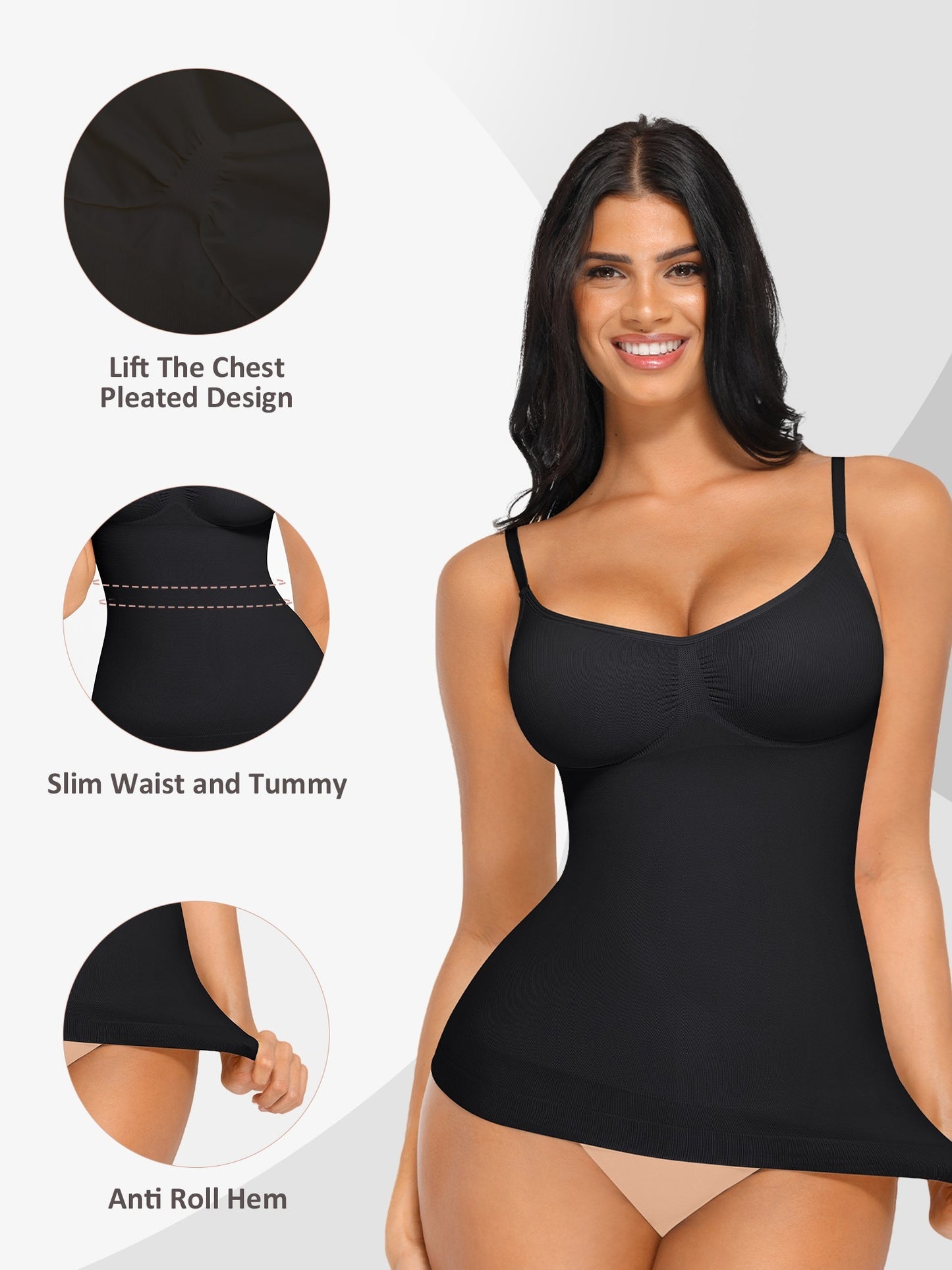 Womens Shapewear Tank Top Tummy Control Compression Cami Tanks Slimming Camisole Tops Shaping Shaper