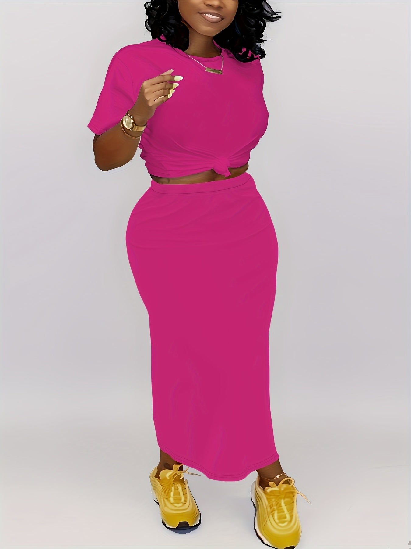 Red Short-Sleeve Skirt - product view 18