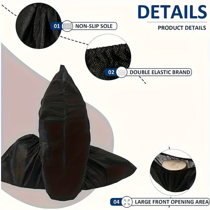 100pcs Disposable Anti-Slip Shoe Covers and Boot Covers, Suitable for Indoor/Outdoor Home, Office, Work, Travel, and Hotel Use, Hygiene Protective Supplies