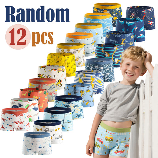 Boys' Boxer Briefs - 12-Pack Assorted Cartoon Print – Boys' Multicolor Underwear – main product image
