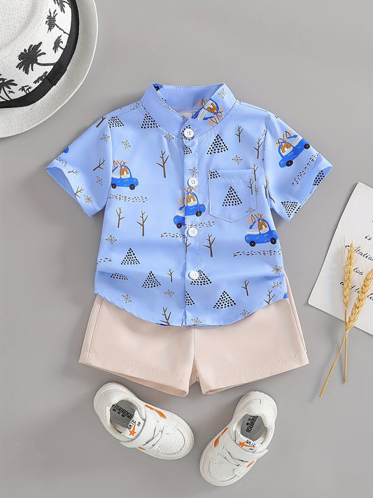 Boys' Cartoon Outfit Set - Summer – main product image