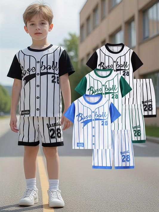 Boys' Casual Outfit Set - Short Sleeve Summer – main product image