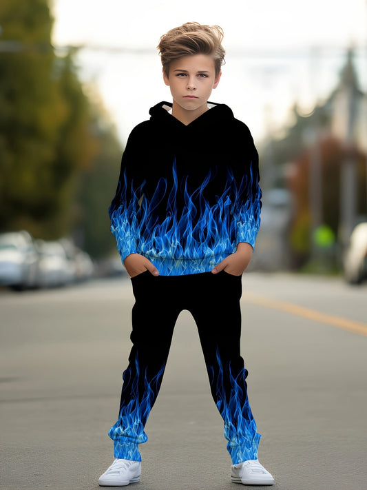 Boys' Casual Outfit Set - Winter – Blue option – main product image