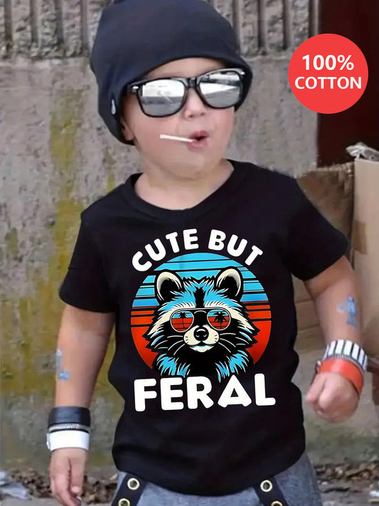 Boys' Casual T-Shirt – Boys' Black Cotton – Black option – main product image