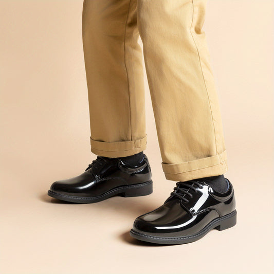 Boys Dress Shoes - Comfort Fit – Black / White – main product image