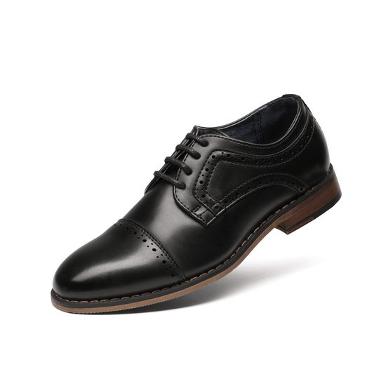 Boys Dress Shoes - Comfort Fit – Sizes US 9–US 6 – Black option – main product image