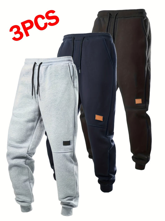 Boys' Fleece Jogger Pants - 3-Piece Multipack – Black option – main product image