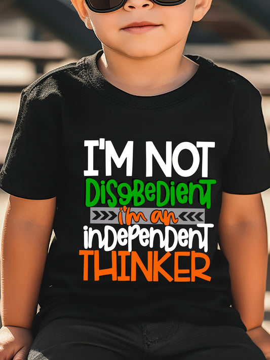 Boys' Independent Thinker T-Shirt - Funny Quote – Black option – main product image
