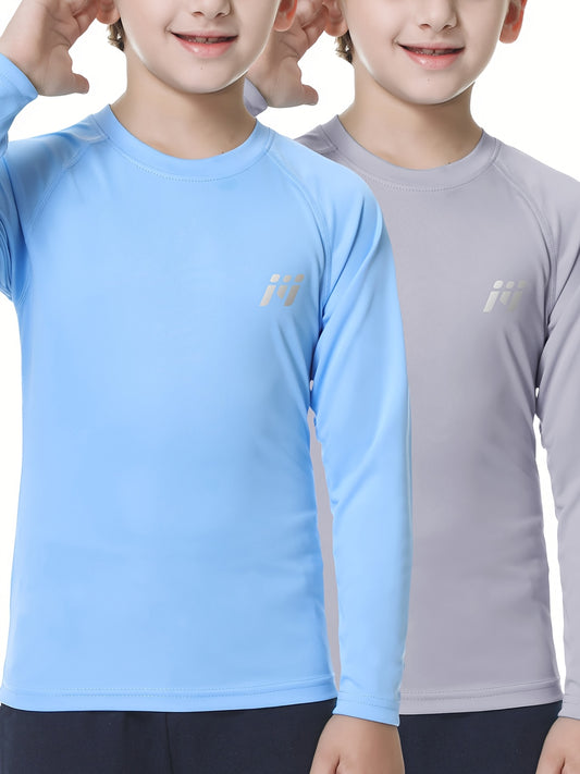 Boys' Quick-Dry Sports Outfit Set - 2-Piece – Blue option – main product image