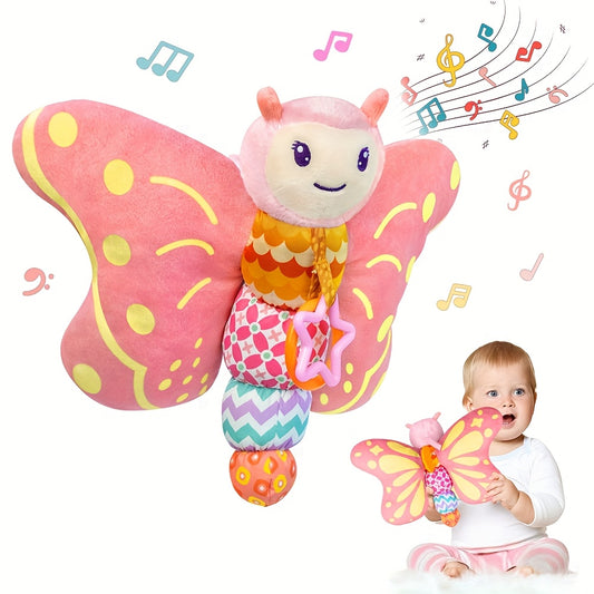 Butterfly Baby Sensory Toy with Rattle – Crinkle Plush Soother – main product image