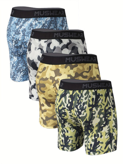 Men's Boxer Briefs - Moisture Wicking 4 Pack Modern