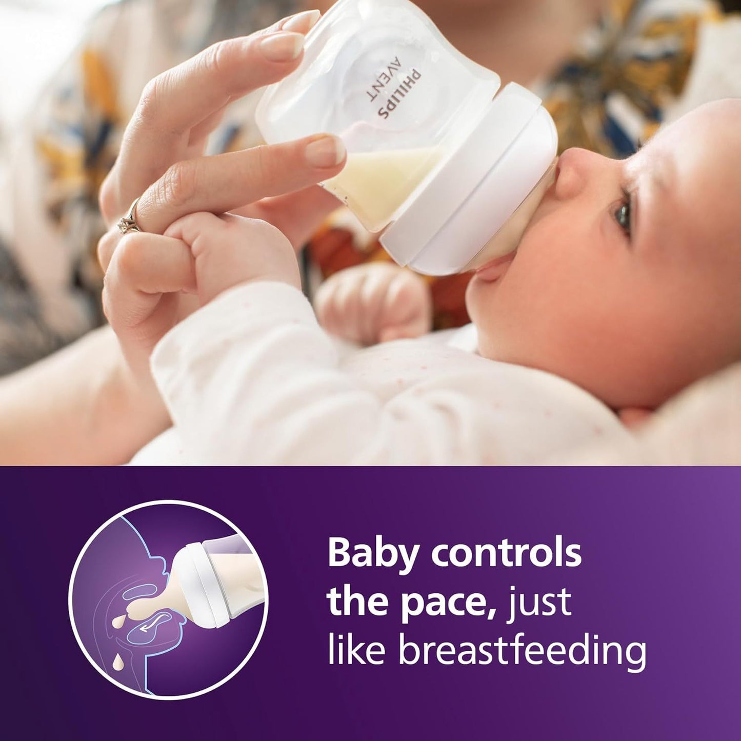 Philips Avent Natural Baby Bottles 4 oz, 4 Pack, Baby Feeding Bottles, Clear, Newborn Feeding Essentials