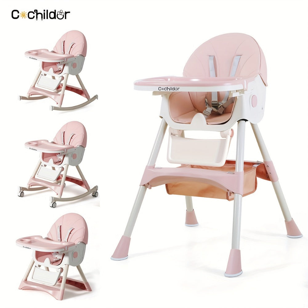 Convertible Baby High Chair - Compact Fold Adjustable