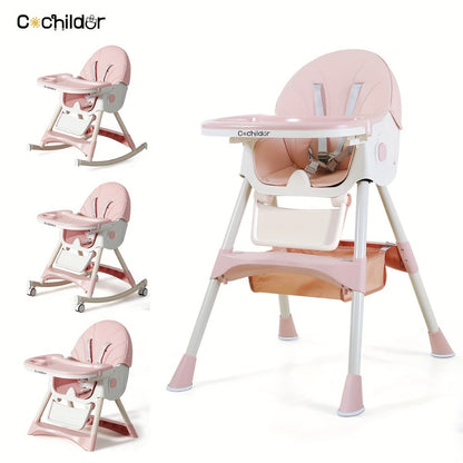 Convertible Baby High Chair - Compact Fold Adjustable