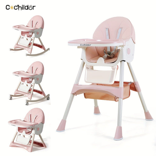 Convertible Baby High Chair - Compact Fold Adjustable