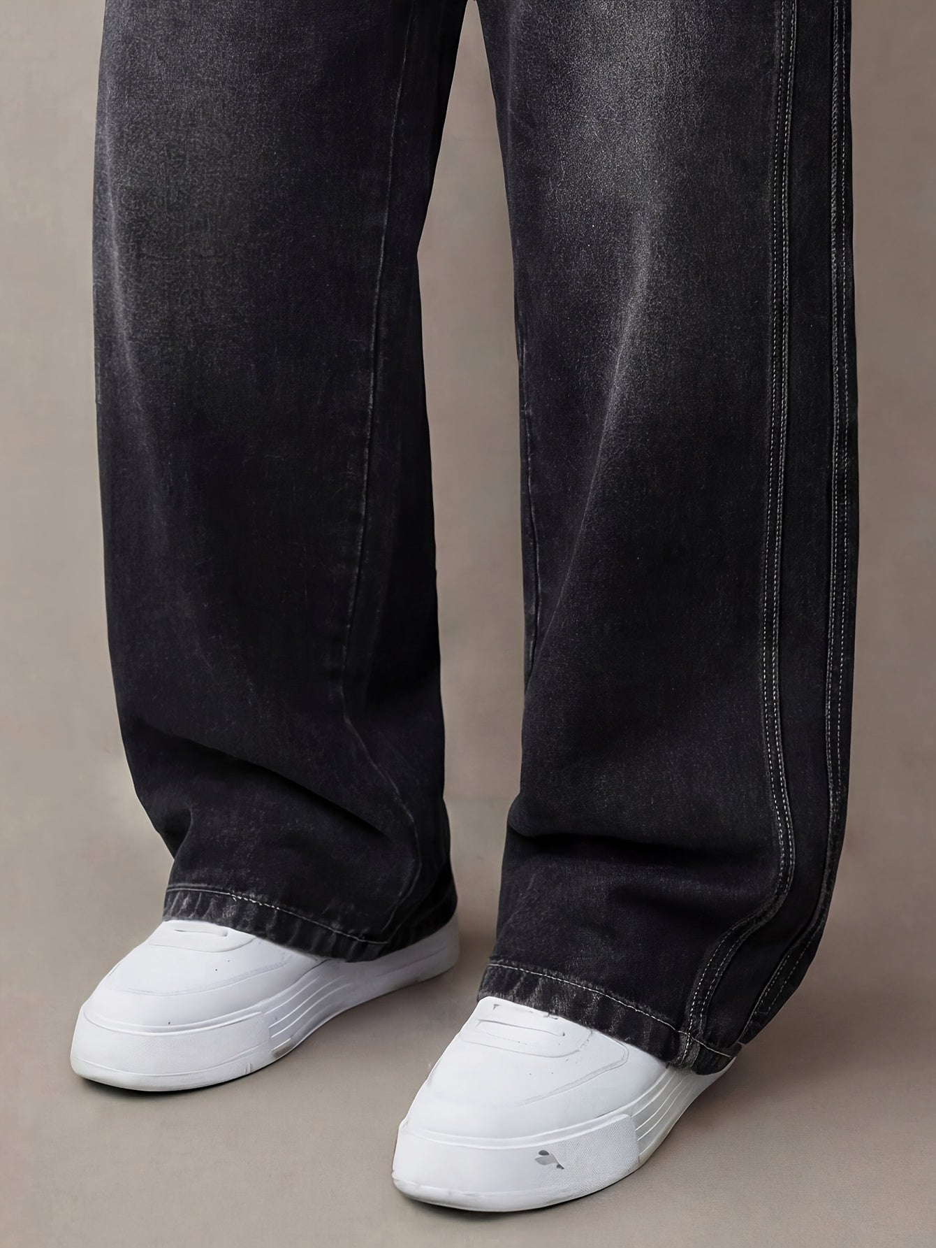 Men'S Jeans Summer Thin Loose Straight Leg Men'S Pants Trendy Brand Casual Simple Versatile Long Pants Men