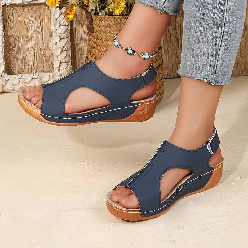 New Women'S Stylish Casual Wedge Sandals, Breathable Outdoor Sandals Fashionable, Multi-Functional, Soft Soles, Easy to Wear for Everyday Use, Women Shoes