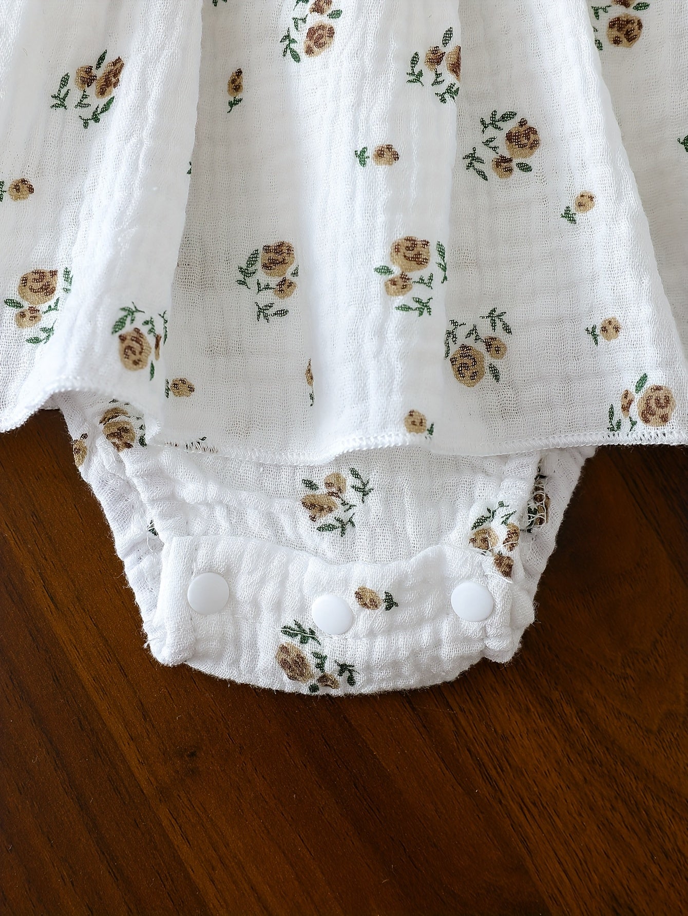 Baby Girl's Long-Sleeve Floral Romper And Bowknot Headband Set - Suitable for Babies Aged 3-24 Months, Perfect for Outdoor