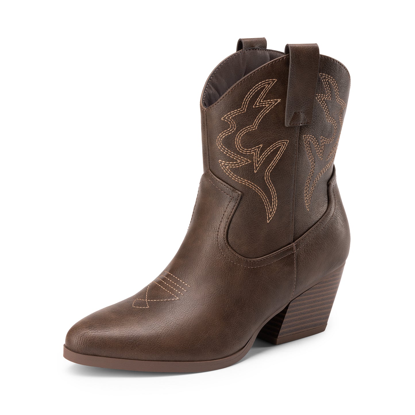 Chic Women'S Ankle Boots Featuring a Retro Classic Design with Embroidered Geometric Patterns And a Pointed V-Shaped Toe, Perfect for Walking Or Parties., Women Shoes