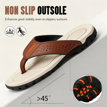 Men's Arch Support Athletic Flip Flops - Quick-Dry Non-Slip Sole, Lightweight Thong Sandals Suitable for Pool, Gym, Beach & Outdoor - Wide Strap for Stability, Year-Round Wear (Swimming,, Casual)