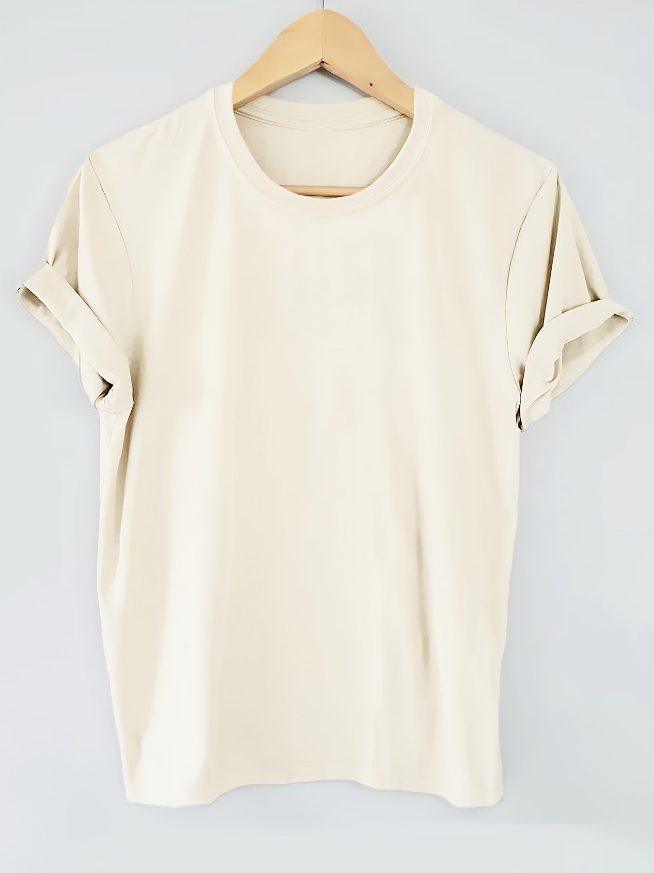 3pcs Pack Solid Color 100% T-Shirt, Summer And Spring Short Sleeve Crew Neck Casual Top, Women'S Clothing