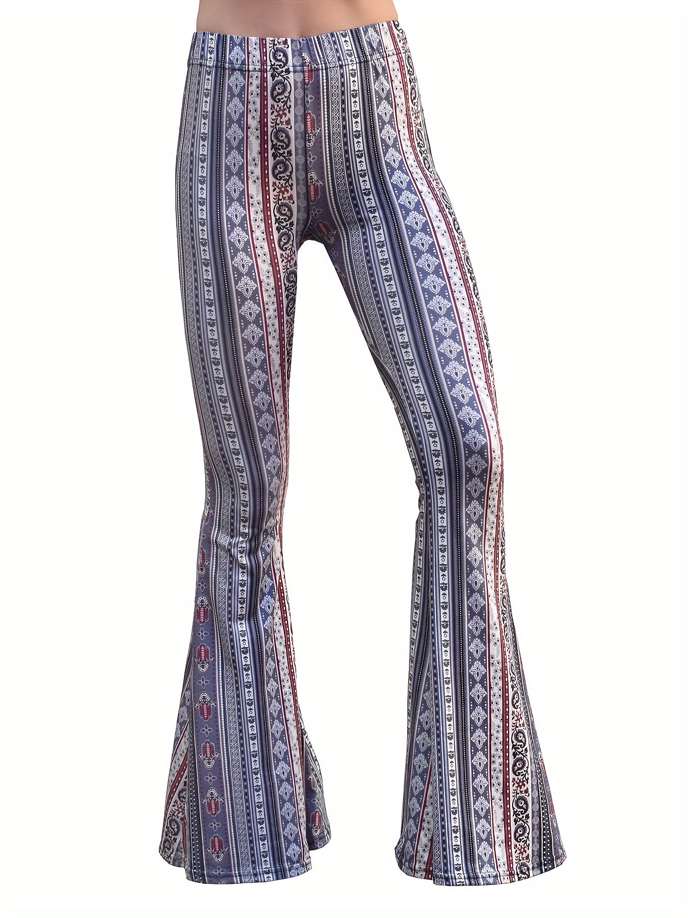 ZAFUL Women'S High-Waisted Cut-Out Trousers Ladder Bootcut Textured Flare Trousers Wide-Leg Evening Pants