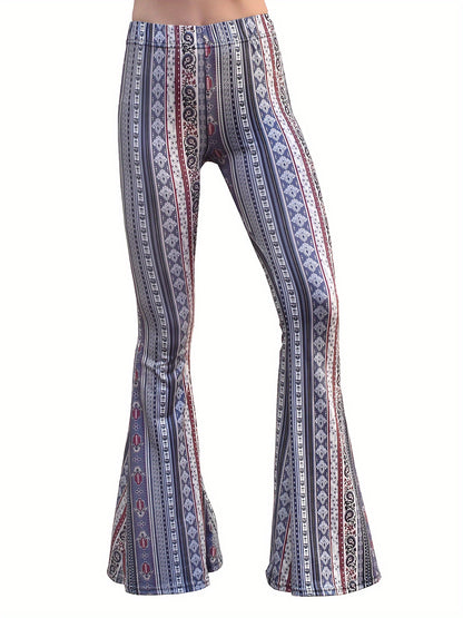 ZAFUL Women'S High-Waisted Cut-Out Trousers Ladder Bootcut Textured Flare Trousers Wide-Leg Evening Pants