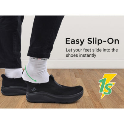 Men's Walking Shoes - Cushioned Support & Wide Toe Comfort