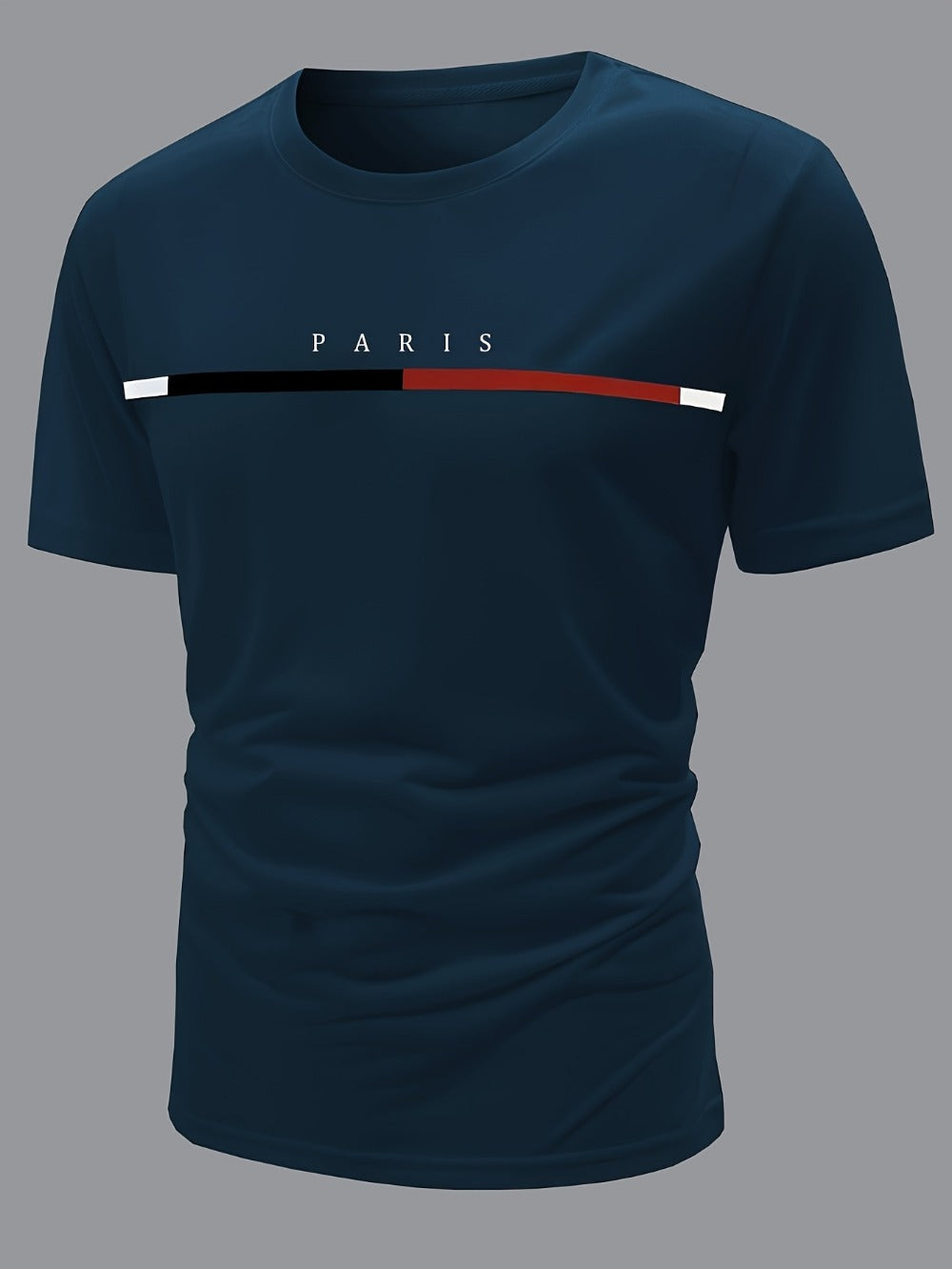 Men's Striped Performance T-Shirt - Crew Neck
