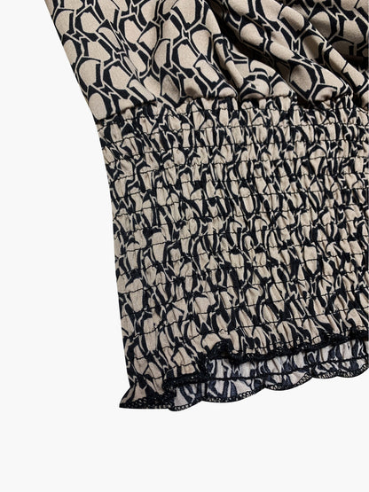 [Floral Blouse] Elegant Floral Print Crew Neck Blouse for Women - Versatile & Stylish, Machine Washable Polyester