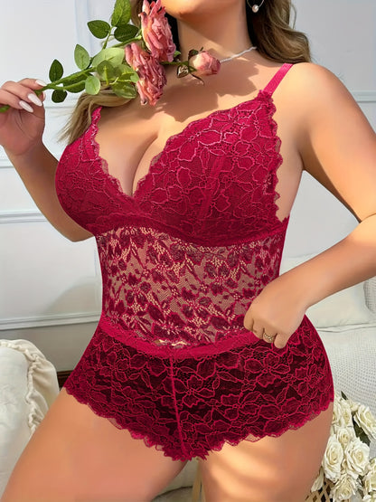 2pcs Set: Plus Size Women's Camisole & High-Waisted Panty Set