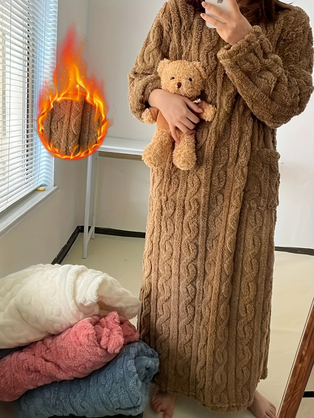 Women's Plush Robe - Plush Comfort