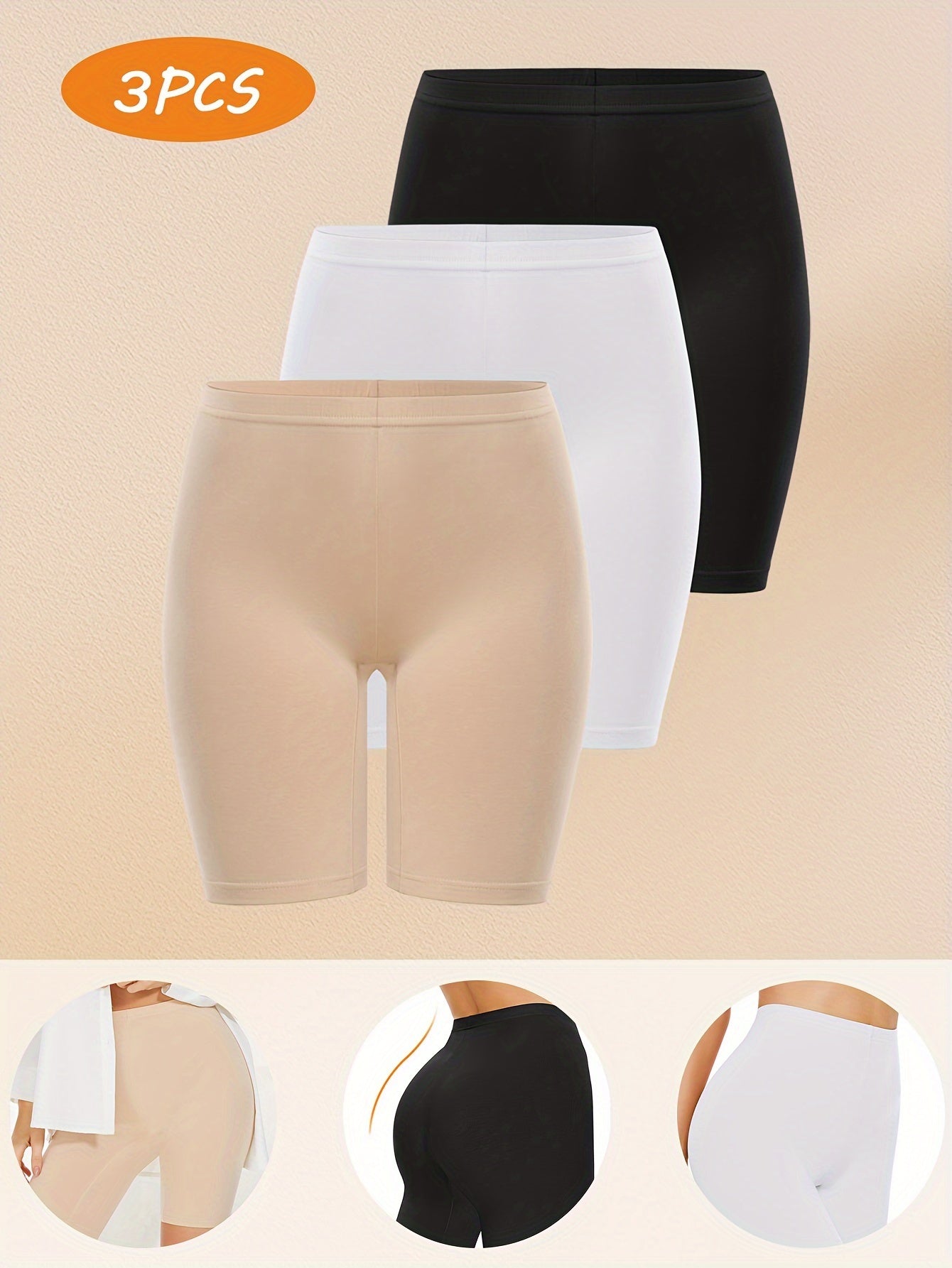 3-Pack Anti-Chafing Shorts Women Slip Shorts Smooth Tummy Control Shapewear Shorts for Under Dresses, Women'S Highwaisted Biker Yoga Running Shorts for Sports
