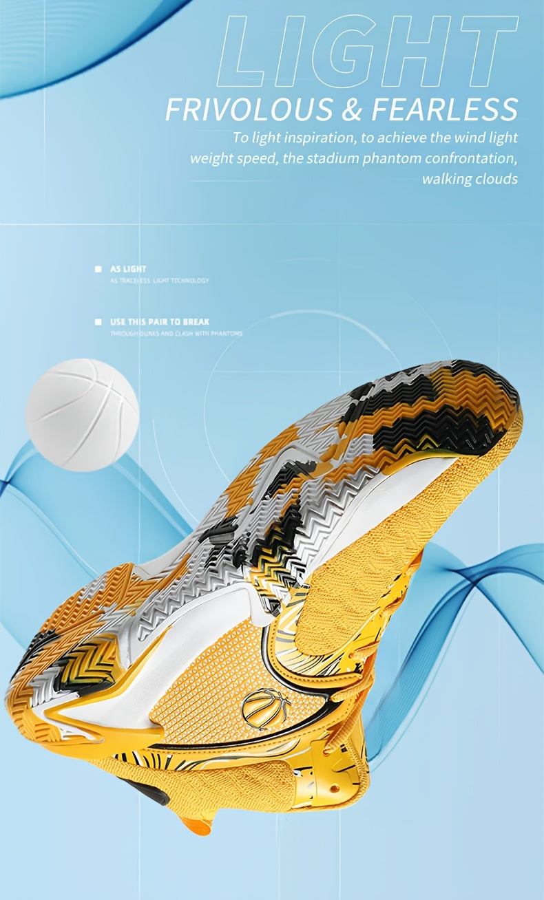 Sneakers, Men's High-top Basketball Shoes, Lightweight And Breathable Sports Shoes, with Breathable Mesh Upper And Laced Closure, Suitable for Professional And Casual Games, Basketball Training, Running And Walking, And for Outdoor Wear Throughout