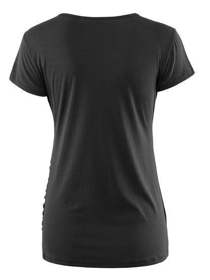 Set of 3 Women'S Short Sleeve Maternity Tops with Side Ruching for Breastfeeding