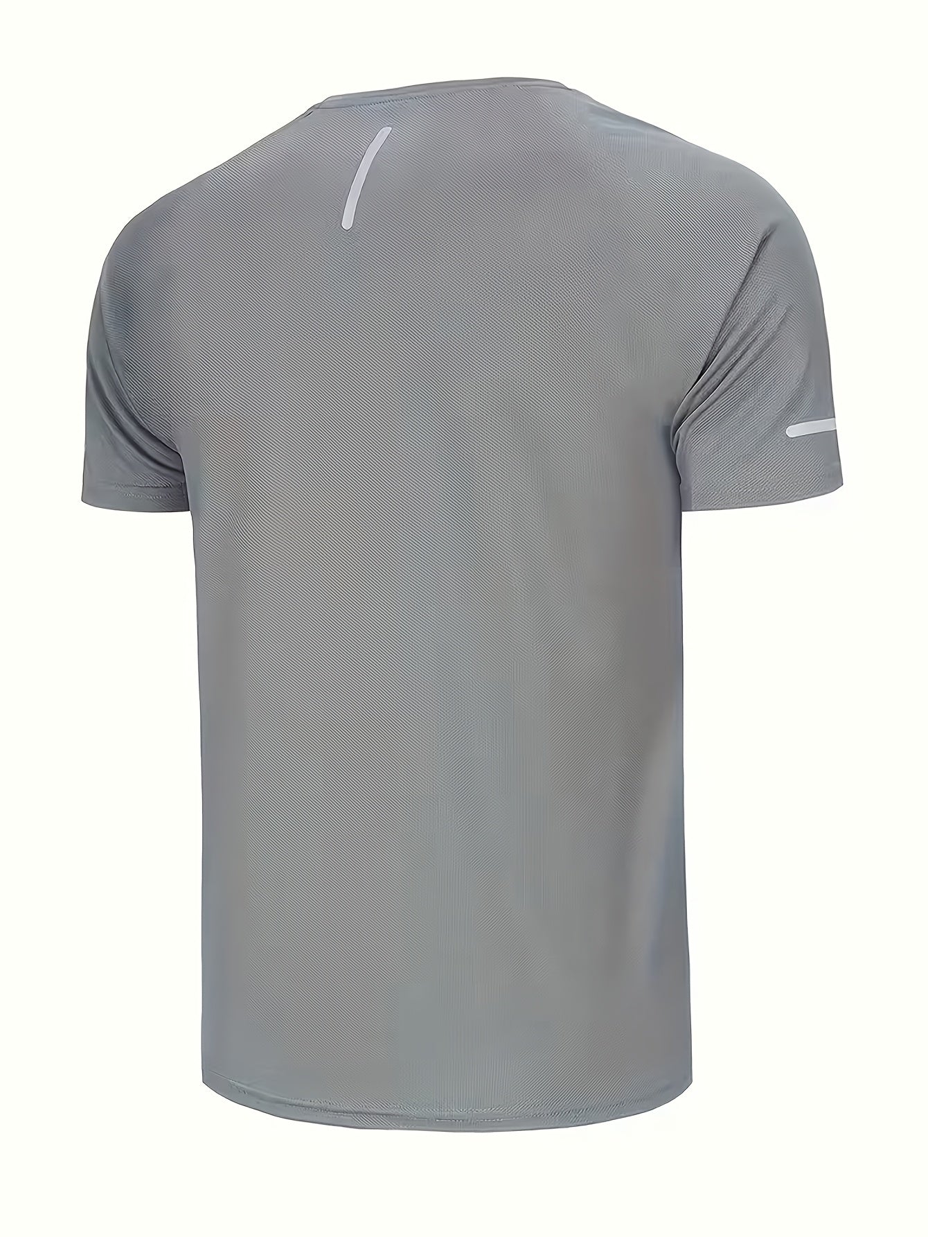 4pcs, Men's Solid Sports T-shirts with Reflective Strips, Breathable And Quick Dry Short Sleeve Crew Neck Tees, Moisture Wicking Tops for Gym, Fitness And Running Wear