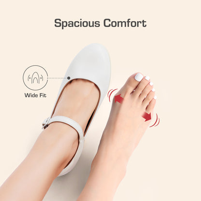 Women's Chunky Low Block Heels Mary Jane Closed Toe Work Pumps Comfortable Round Toe Dress Wedding Shoes