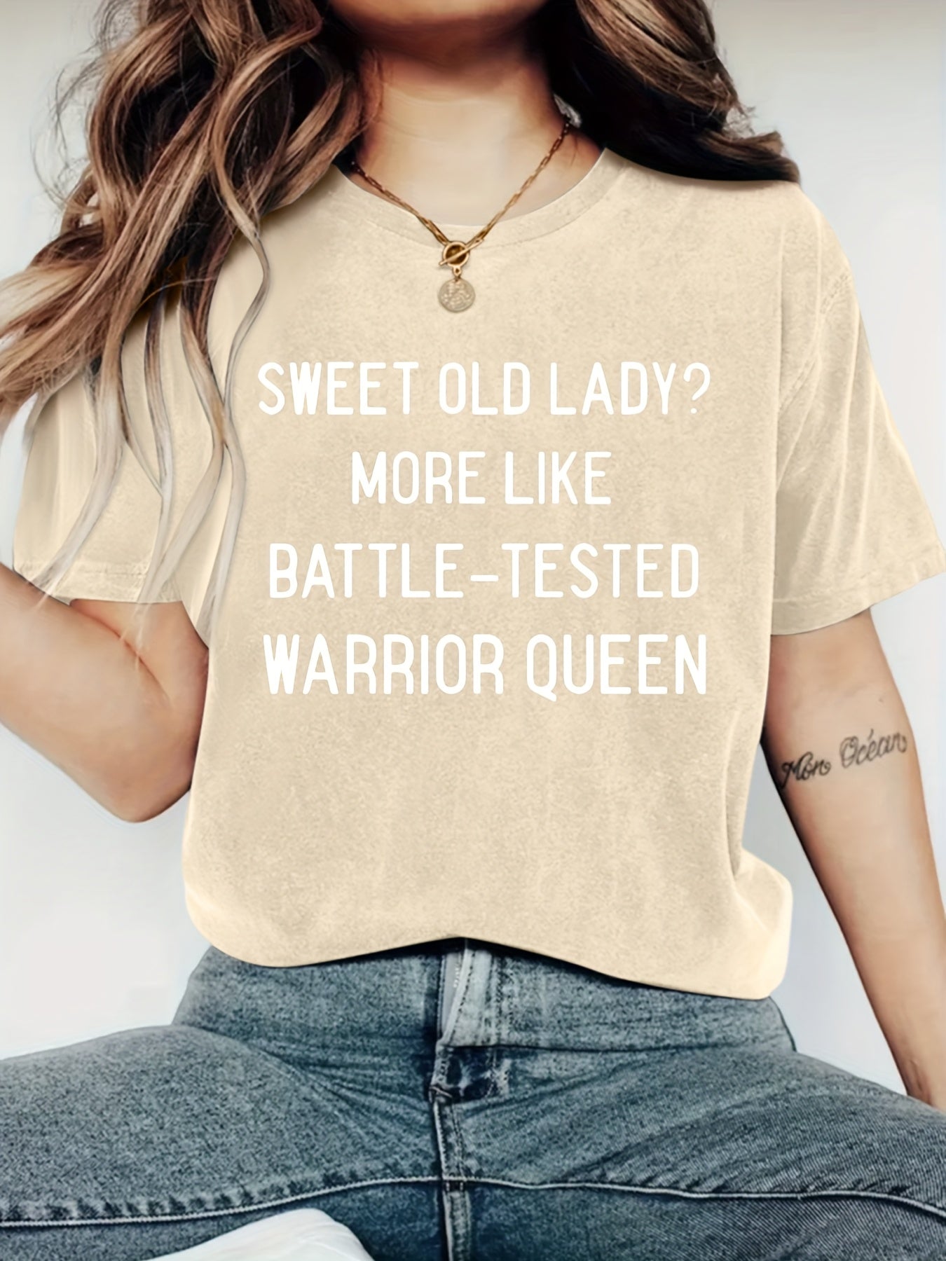 Plus Size - Plus Size - Plus Size Women'S T-Shirt Featuring a Comfy Round Neckline, Stylish Print, Perfect for Spring And Summer, Made from Soft And Cozy Fabric, a Must-Have for Fashion Lovers, Plus Size Top