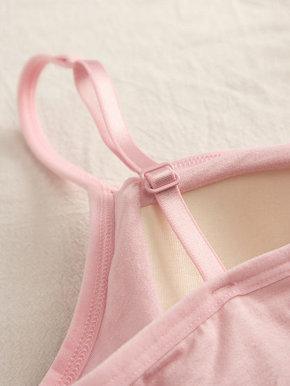 Women'S One-Piece Summer Loungewear Featuring Integrated Bra Padding, Camisole Style, Wire-Free