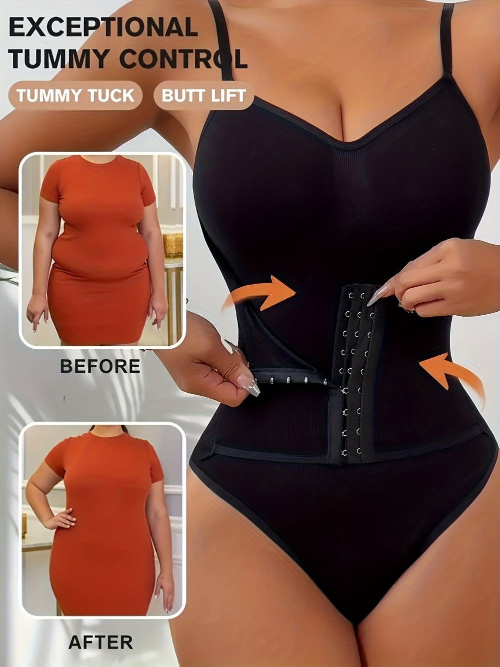 Women's Corset Shapewear Bodysuit - Strapless Tummy-Control Support