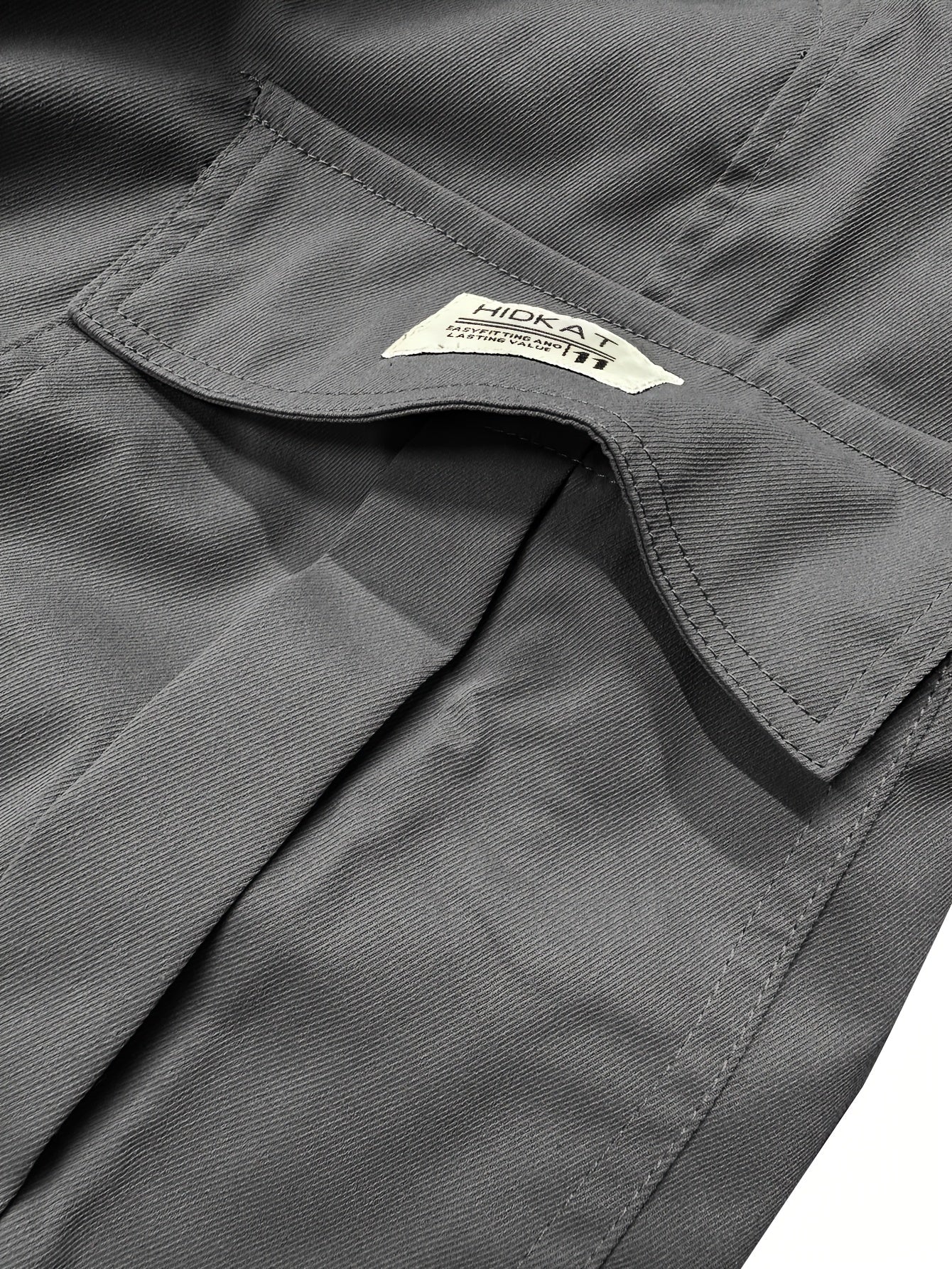 Men's Grey Polyester Cargo Shorts - product view 28
