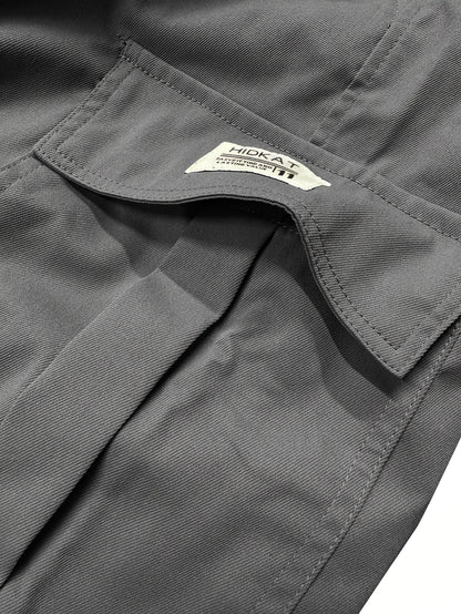 Men's Grey Polyester Cargo Shorts - product view 28