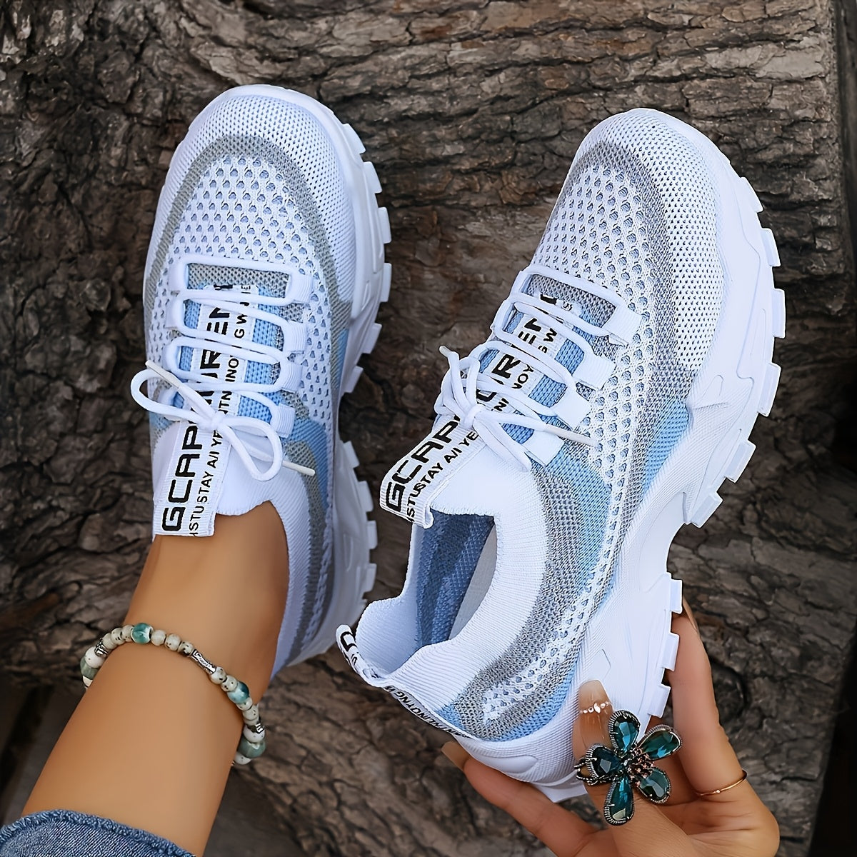 Sneakers, 2026 New Women's Shoes, Women's Casual Low-top Sports Shoes, Thick-soled Breathable Tennis Shoes, Sports Shoes Suitable for Gym And Casual Wear (PVC Soles), Women's Shoes, Women's Road Running Shoes, Outdoor Shoes