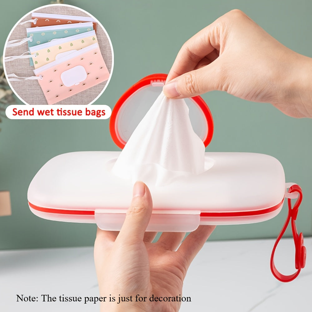 Compact Dispenser for Wet Wipes Featuring a Heart Shaped Transparent Lid And an - product view 3