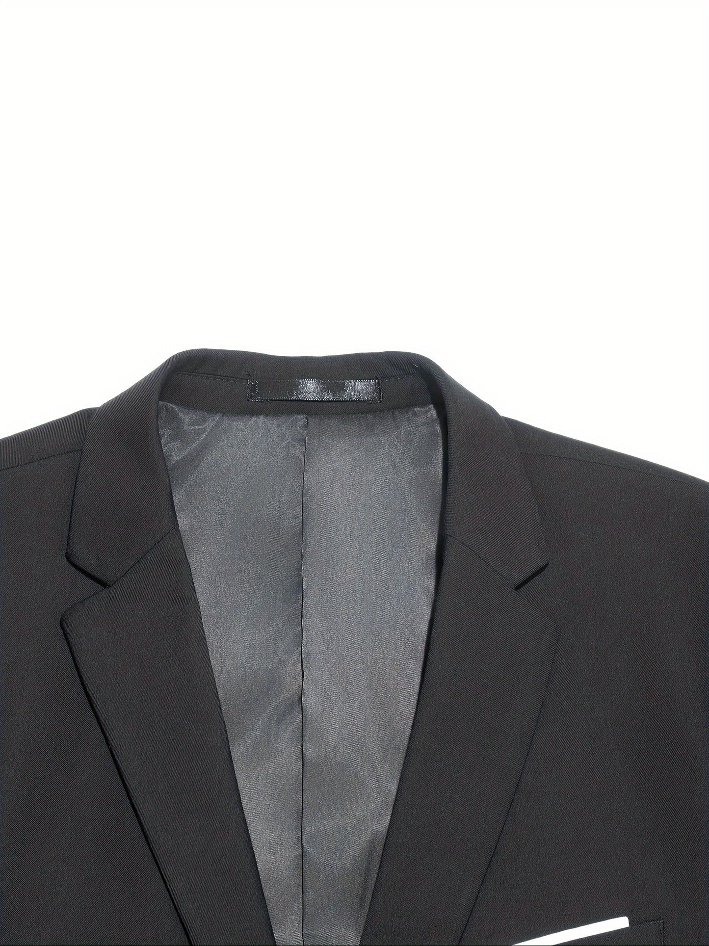 4pcs Luxury Classic Mens Solid Dress Suit Set - Lapel Jacket, Vest, And Trousers, Regular Fit, Long Sleeve, Conventional Contour, Perfect for Wedding Banquet, Business Meetings - High-Quality Fabric, Comfortable Wear, And Stylish Design
