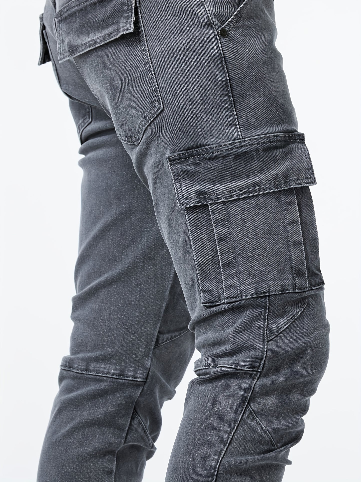 Classic Men'S Work Pants with Multiple Pockets And a Slim Fit