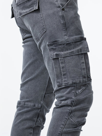 Classic Men'S Work Pants with Multiple Pockets And a Slim Fit